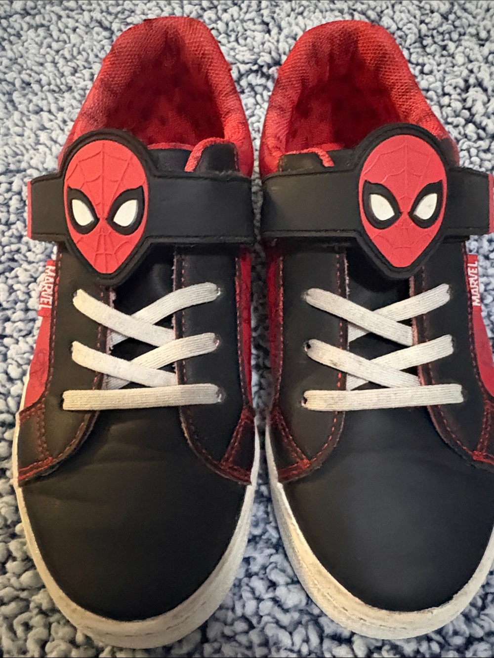 Marvel Spider-Man Black, Red & White Kids Sneakers